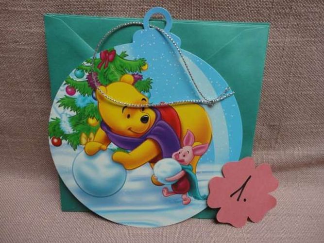 Disney Winnie Puuh Wunscht Frohe Weihnachten Weihnachtskarte Zum Aufhangen Kouvert Kaufen Bei Hood De