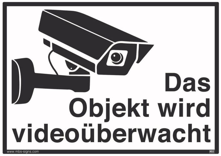 Aufkleber Videoüberwachung Hinweisschild Warnaufkleber Kamera