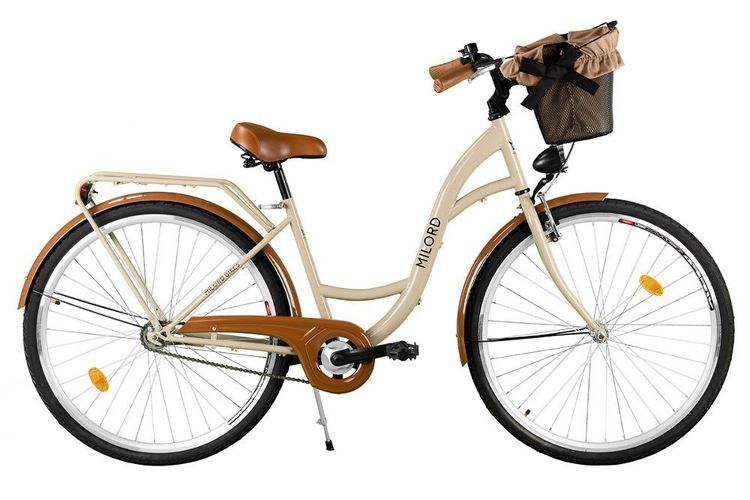 28 Zoll Damenfahrrad MILORD Citybike Mit Korb Stadtrad