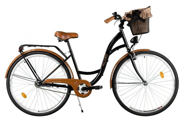 28 Zoll Damenfahrrad MILORD Citybike Mit Korb Stadtrad