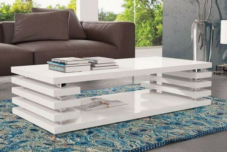Moderne Couchtisch Kaffeetisch Kaffeetisch Sofatisch Modern Weiß