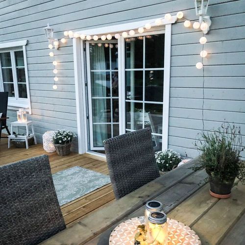 LED Lichterkette Außen-Lichterketten 30x Solar-Lampions Party