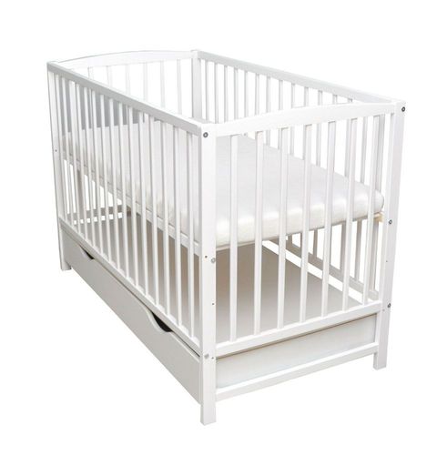 Babybett 2 In 1 Gitterbett Kinderbett 120x60 Weiss Matratze Juniorbett Schublade Neu Kaufen Bei Hood De