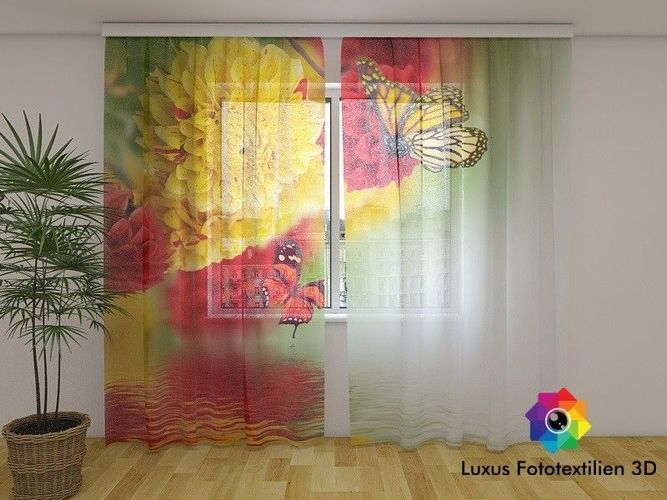 3D Fotodruck auf Maß Fotogardinen "Iris" Vorhang mit Motiv Fotovorhang
