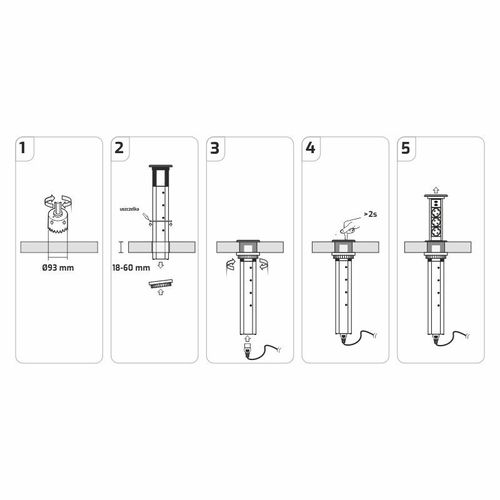 Design Light Einbausteckdosen Tischsteckdosen Möbelsteckdosen Einbau in