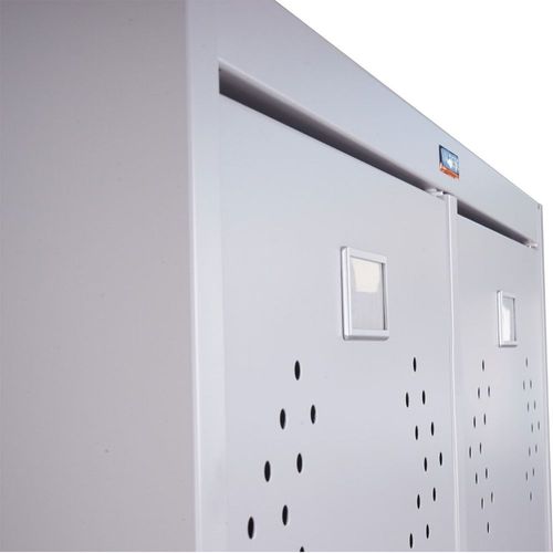 183x81x50cm nach ASR ~ grau Valberg Doppelspind T338 Kleiderspind Umkleideschrank Spind