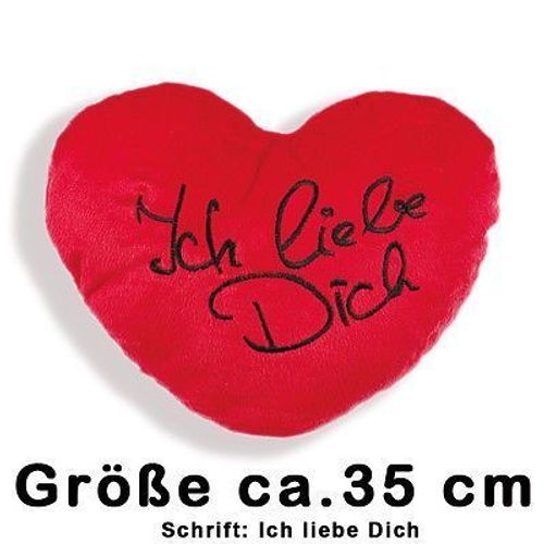 Herz Kissen Plüschkissen Kissenherz Herzkissen Größen von 10 cm bis XXL 60 cm