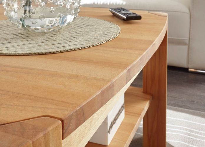 Couchtisch Kernbuche Massiv Geolt Beistelltisch Mit Ablage Quadratisch 83 Cm Kalipso Kaufen Bei Hood De