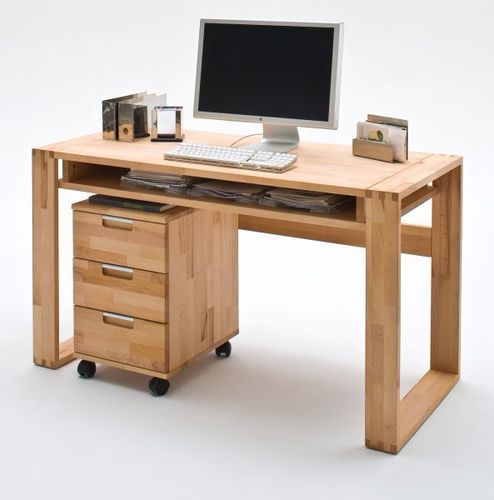 Schreibtisch Jasmin Laptoptisch für Büro und Homeoff in Kernbuche