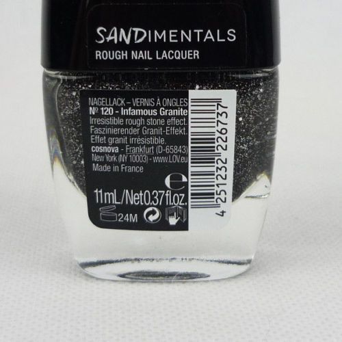 L O V Nagellack Rough Nail Laquer 1 Infamous Granite Metallic Schwarz Grau Kaufen Bei Hood De