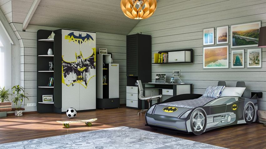 Kinderzimmer Set mit Autobett Batman 8-teilig kaufen bei Hood.de