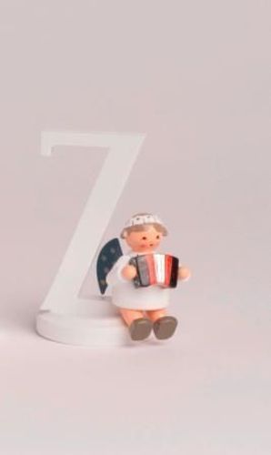 Engelbuchstabe /"/&/" 7 cm NEU Holzengel Deko Figur Erzgebirge Weihnachtsengel