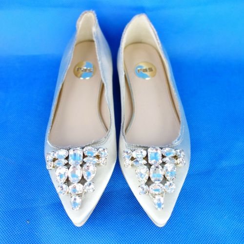 Ras Damen Ballerinas Raso Schuhe Loafer 36 Glanz Satin Silber Strass Np 159 Neu Kaufen Bei Hood De Grosse 36