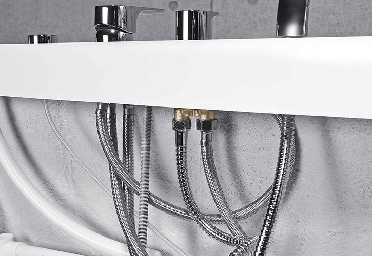 Freistehende Badewanne Exclusive Badewanne Acryl mit Armatur 150-180cm