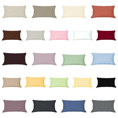 Mako Satin Kissenbezug 60 x 60 cm Reißverschluss Hotelverschluss 100/%Baumwolle