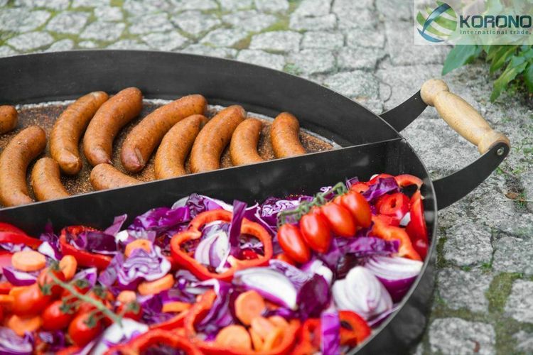 Ø 80 cm Feuerkorb Grillfeuer Feuerstelle Feuerschale aus Stahl Höhe 80 cm