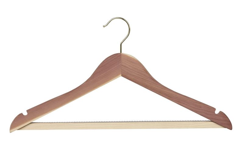 10 Stück Zedernholz Kleiderbügel natur Holz roh, der Zedernduft