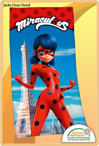 Handtuch Miraculous Marinette Adrien Ladybug Cat Noir Kaufen Bei Hood De