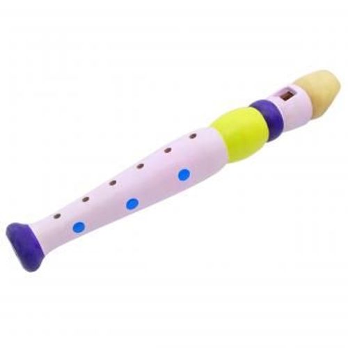 keepdrum Kinder-Flöte Musikspielzeug aus Holz Pink Rosa