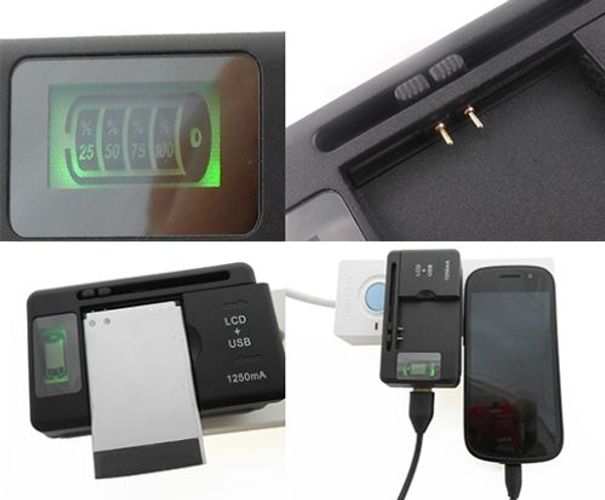 Universal Lcd Wand Dockingstation Ladegerat Charger Ladestation Handy Kamera Akku Usb Kaufen Bei Hood De