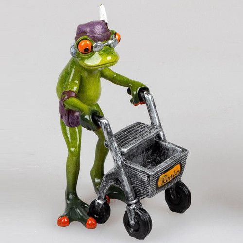 Formano Deko Frosch Paar Rentner Rollator Oma Opa Brille Hut Grun Orange Neu Kaufen Bei Hood De