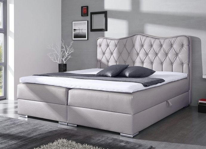 Boxspringbett Tivo 160x200 mit Zwei Bettkasten, BonellMatratze und Topper, Chromfüße kaufen bei Boxspringbett Tivo 160x200 mit Zwei Bettkasten, BonellMatratze und Topper, Chromfüße kaufen bei