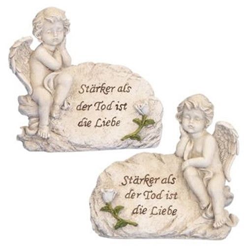 Trauer Deko Grab Friedhof Engel Spruch Starker Als Der Tod Ist Die Liebe Rose Kaufen Bei Hood De