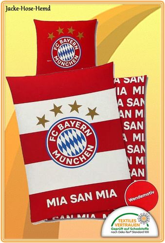 Bettwasche Fc Bayern Munchen Mia San Mia Ubergrosse Kaufen Bei Hood De