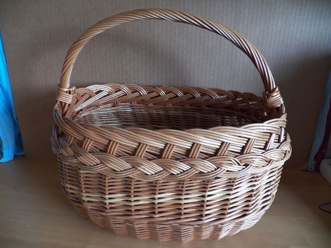 Flechtkorb DekoKorb Korb geflochtener Korb hell Einkaufskorb kaufen bei