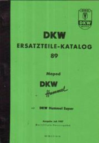 nødsituation Investere klassisk DKW Hummel Ersatzteile Katalog Nr. 89, Super Hummel, Moped, Oldtimer kaufen  bei Hood.de