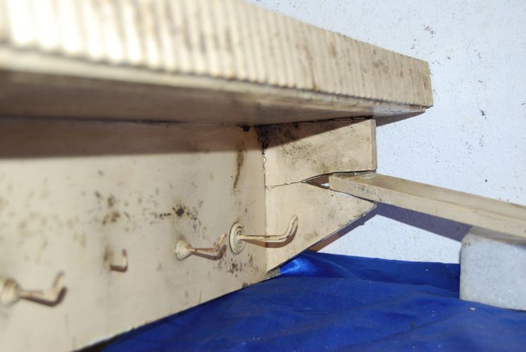 Art Deco Küchenwandbord zum Restaurieren / Küchenbord / Wandbord mit