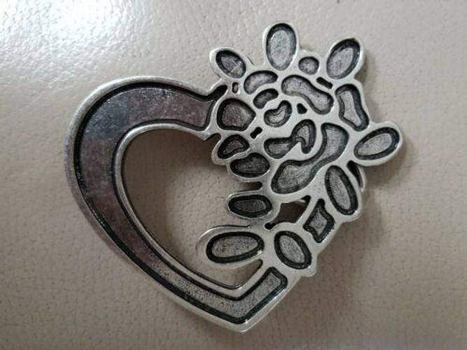 Umjubelt Herz Mit Blume Heard Liebe Gurtelschnalle Gurtelschliesse Buckle 8x9 5cm Kaufen Bei Hood De Farbrichtung Silber Material Metall