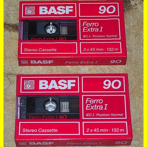 2 Stuck Basf 90 Ferro Extra I Stereo Cassette Eingeschweisst Ovp Kaufen Bei Hood De