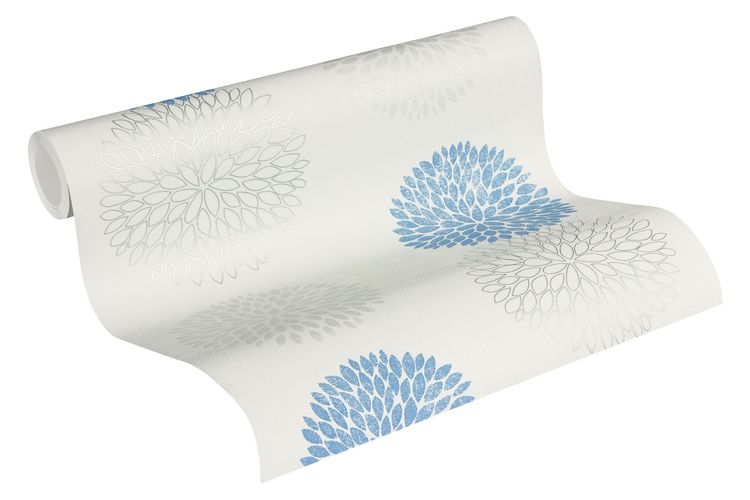 A.S. Création Blumentapete Blau Blooming 372642 Wandtapete ...