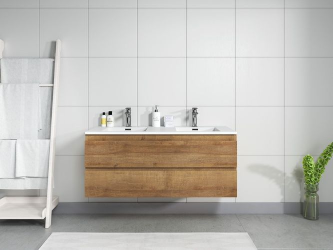 Badezimmer Badmöbel Set Angela 120cm F. oak - Unterschrank Schrank