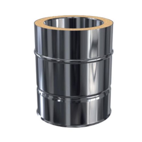 Edelstahl Schornstein Längenelement doppelwandig DW 80 -200 mm Rohr