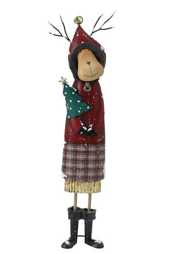 Große Elch Figur Metall 80 cm Dekofigur Zierfigur Metallfigur