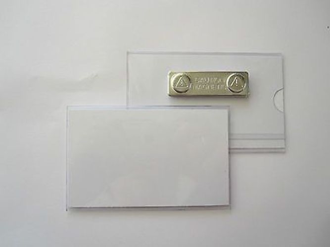 Ausweishüllen aus Hart-PVC mit Magnet 90x55 mm 25 x Namensschilder