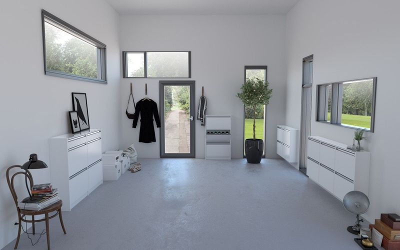 Skyline Schuhschrank 100x70 MDF Weiß kaufen bei Hood.de