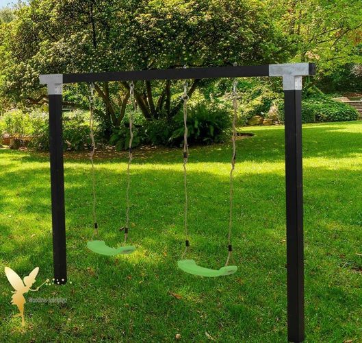 Schaukel - Gestell / Doppelschaukel aus Holz mit 2 Schaukelsitzen oder