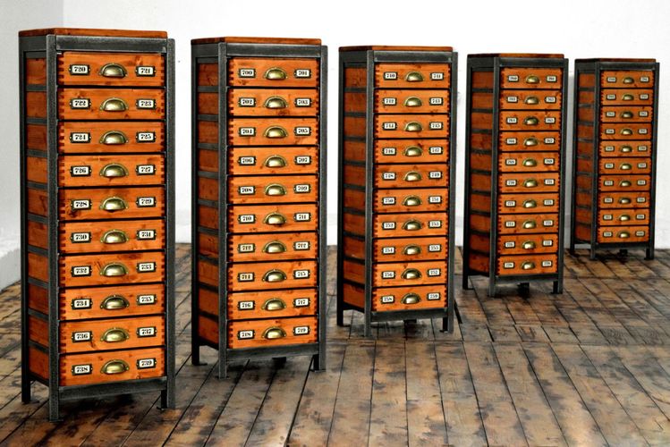 Apothekerschrank Antik Metall : 2x Schubladenschrank Antik Vintage Alt