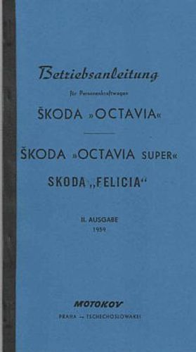 Bedienungsanleitung Skoda Octavia Octavia Super Felicia Auto Pkw Oldtimer Kaufen Bei Hood De