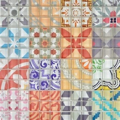 Retro Vintage Mosaikfliese Transluzent Mehrfarben Glasmosaik Crystal Design Mos88 Ret Kaufen Bei Hood De