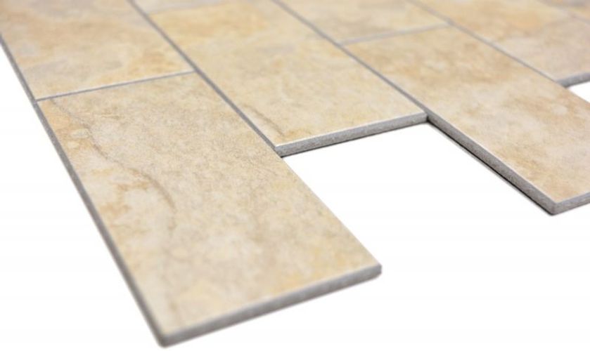 Selbstklebende Vinyl Mosaik Steinoptik Beige Carrara Subway Mosaikfliese Wand Fliesen Kaufen Bei Hood De