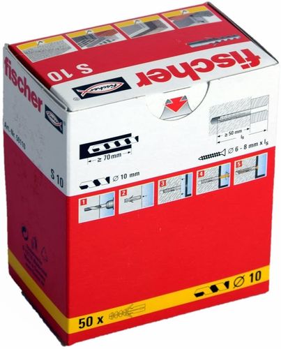 allfa Nylon-Dübel 10 x 50 mm 50 Stück PACK à 50 STÜCK