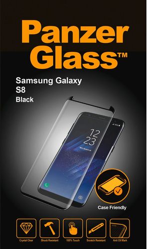 Panzerglass 2 5d Fur Samsung Galaxy S8 Case Friendly Schwarz Kaufen Bei Hood De