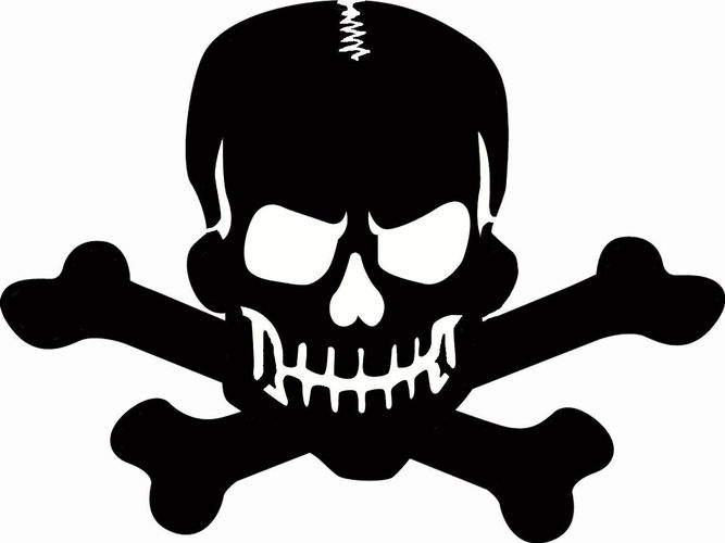 Totenkopf Mit Gekreuzten Knochen Aus 3mm Stahl Piraten Seefahrt Halloween Kaufen Bei Hood De