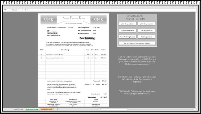 Rechnungsprogramm Easy Faktura Kleinunternehmerregelung 19 Ustg Kleinunternehmer Kaufen Bei Hood De Medium Datentrager