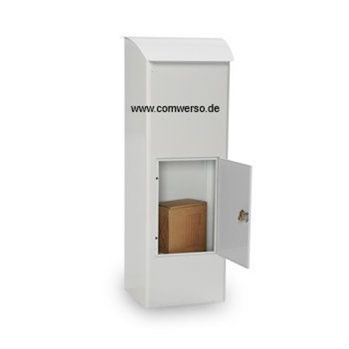 XXL Briefkasten, weiß , Entnahme erfolgt von hinten, XXL Paketbriefkasten kaufen bei Hood.de