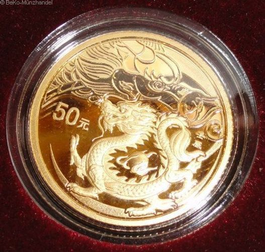 China 50 Yuan 10 Yuan Drache Gold Silber Pp Set 12 Kaufen Bei Hood De